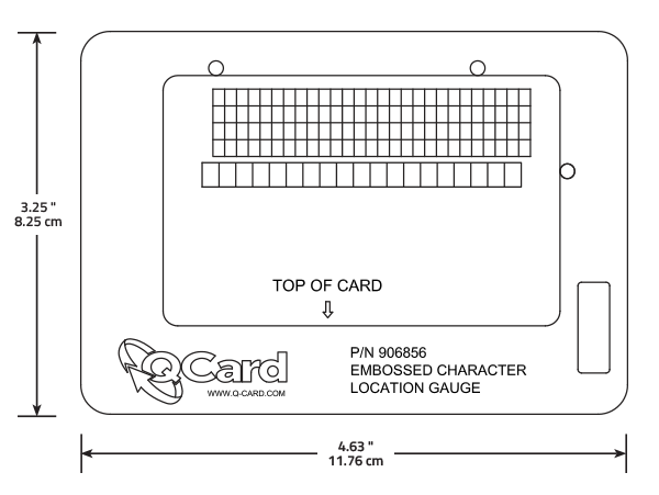 Embossed Character Location Gauge Outlines